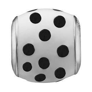 Køb dit  Hvid kugle med sorte prikker i perlemor fra Christina smykker hos Ur-Tid.dk
